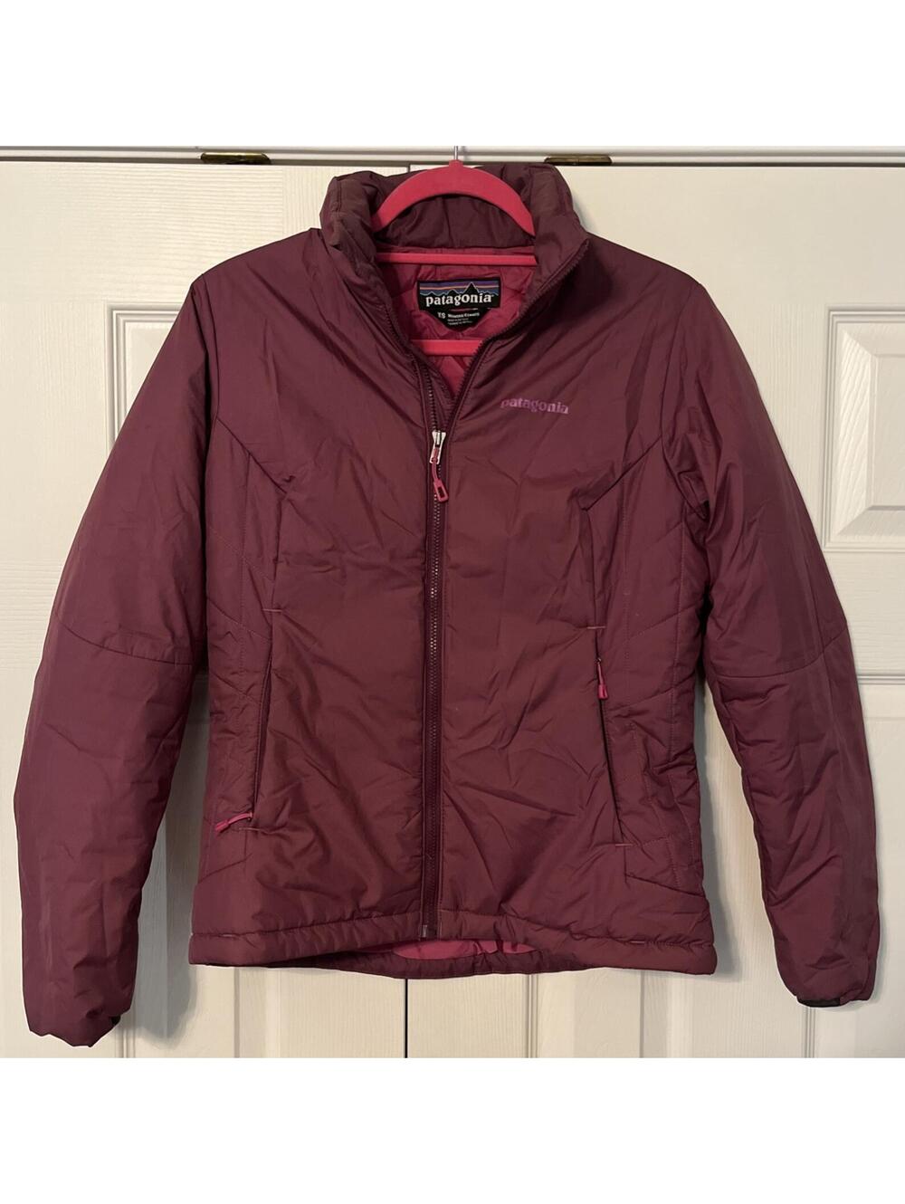 Patagonia Primaloft Micro Puff Packable Jacket Women XS Pink Full Zip - Clean!!